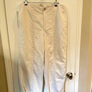 LOFT wide leg linen pants; very good condition, size 14 curvy